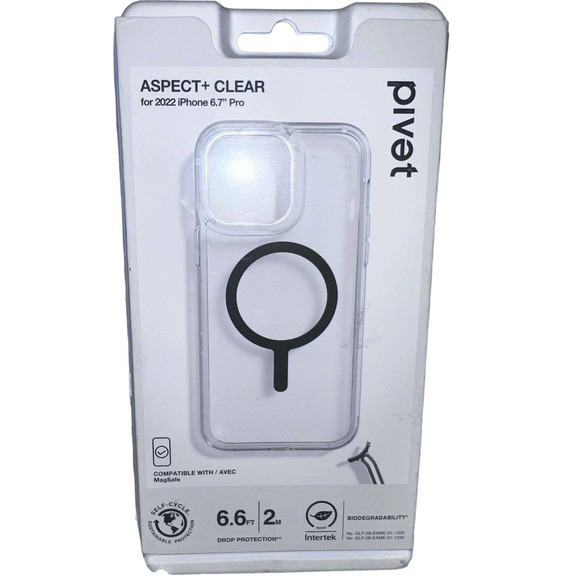 iPhone 14 Pro Case CLEAR Pivet NEW for MagSafe Aspect+ Clear - Picture 1 of 2